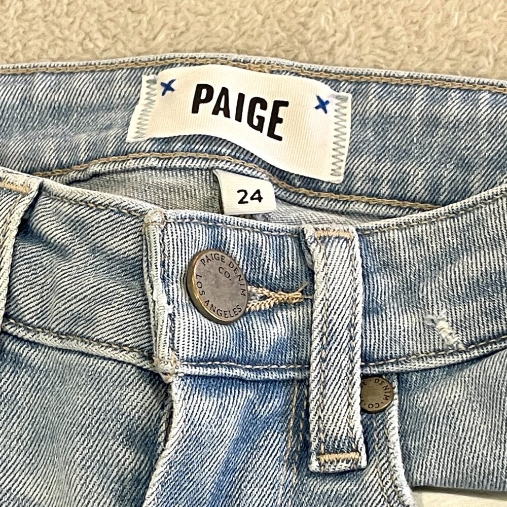 PAIGE Hoxton Slim Straight Leg High Rise Jeans Size 24 - Picture 9 of 13
